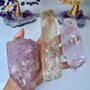 Etched Kunzite Crystal Specimen: Pink Healing Stone, Collector Mineral