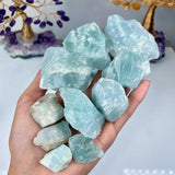 Raw Aquamarine Crystal: Natural Blue Beryl Stone for Calming Energy