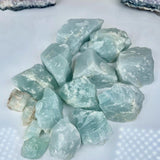 Raw Aquamarine Crystal: Natural Blue Beryl Stone for Calming Energy