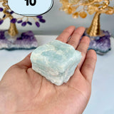 Raw Aquamarine Crystal: Natural Blue Beryl Stone for Calming Energy