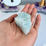 Raw Aquamarine Crystal: Natural Blue Beryl Stone for Calming Energy