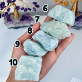 Raw Aquamarine Crystal: Natural Blue Beryl Stone for Calming Energy