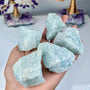 Raw Aquamarine Crystal: Natural Blue Beryl Stone for Calm & Communication