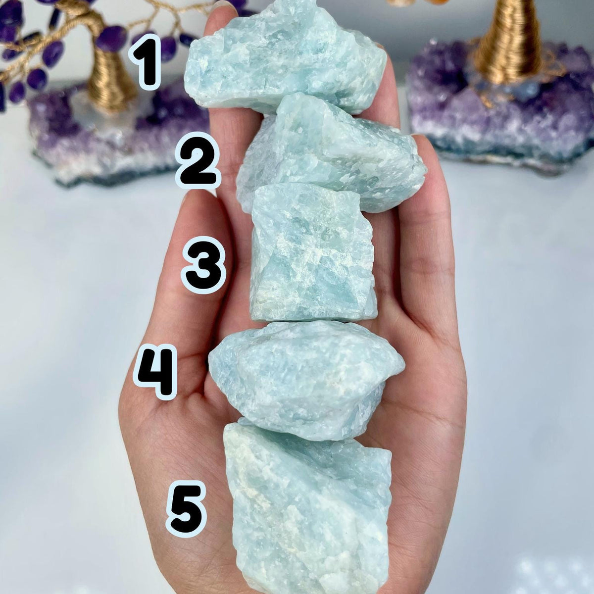 Aquamarine Crystal: Natural Blue Beryl Stone for Calm & Communication