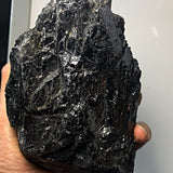 Grounding black tourmaline raw mineral rock