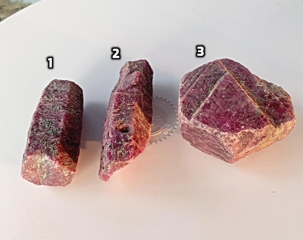 Raw Ruby Crystal Specimens from Karnataka India | Rare Mineral Collectors Stone & Healing Energy