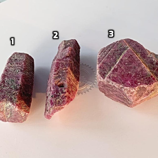 Raw Ruby Crystal Specimens from Karnataka India | Rare Mineral Collectors Stone & Healing Energy