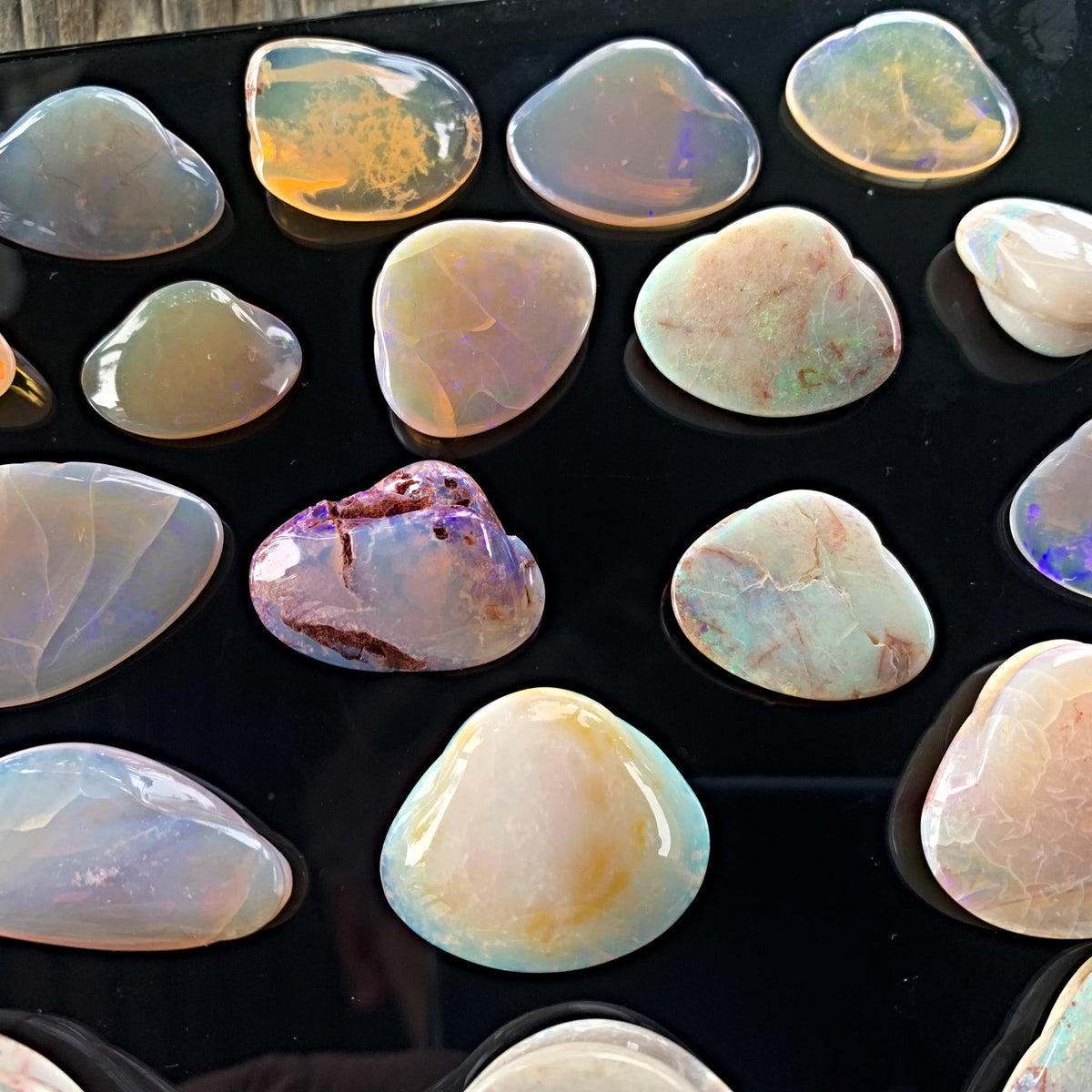 Rare Australian fossil opal with play of color