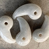 Authentic Jadeite Jade Magatama | Japanese Amulet Charm for Protection & Energy | 本翡翠 勾玉 Hon Hisui Magatama