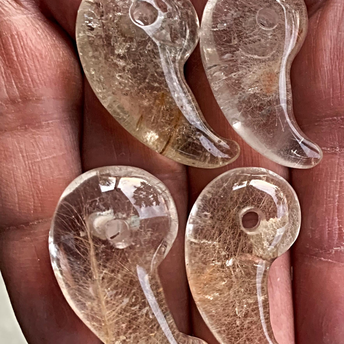 Healing rutile quartz stone for energy and focus