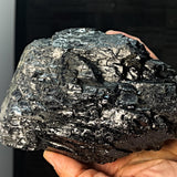 Natural black tourmaline chunk healing stone