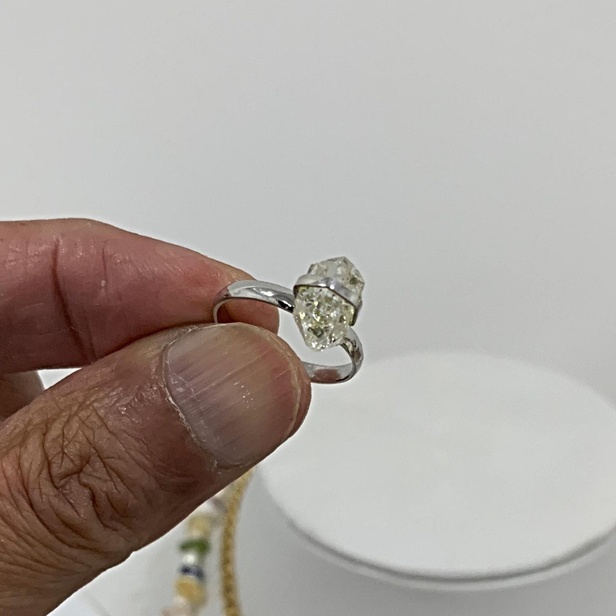 Unique Herkimer diamond raw quartz jewelry