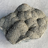 Large botryoidal pyrite covered fluorite crystals