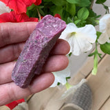 Raw ruby crystal specimen from Karnataka India