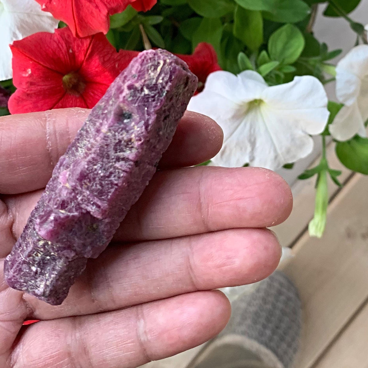 Raw ruby crystal specimen from Karur India