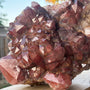 large red quartz cluster from Morocco
