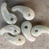 Authentic Jadeite Jade Magatama | Japanese Amulet Charm for Protection & Energy | 本翡翠 勾玉 Hon Hisui Magatama