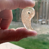 Magatama amulet in rutilated quartz for protection