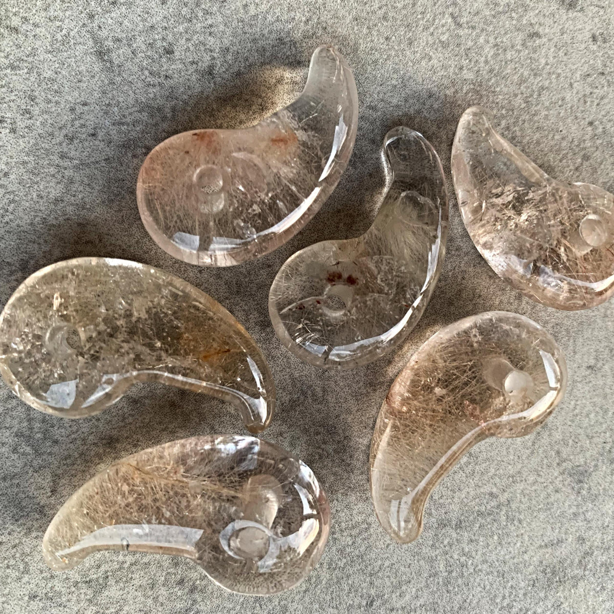 Healing rutile quartz stone for energy and focus