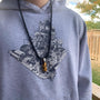 Black Tourmaline Beaded Necklace with Tiger Eye Pendant: Mens Protection Stone Jewelry