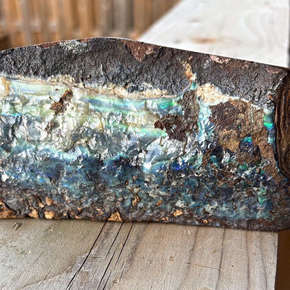 Decorative opal crystal with vivid colors