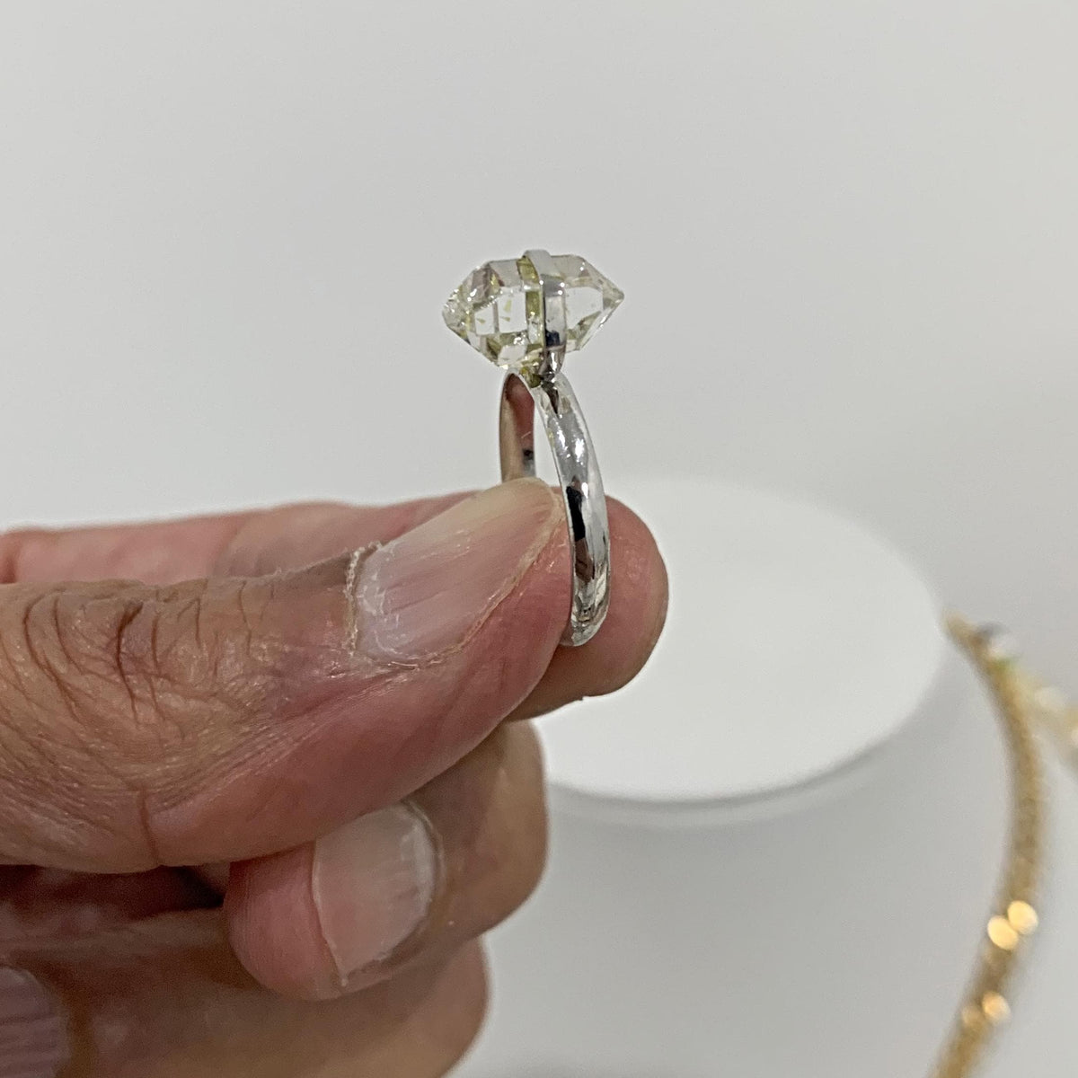 Herkimer diamond sterling silver ring jewelry