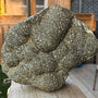 Large botryoidal fluorite with pyrite crystals
