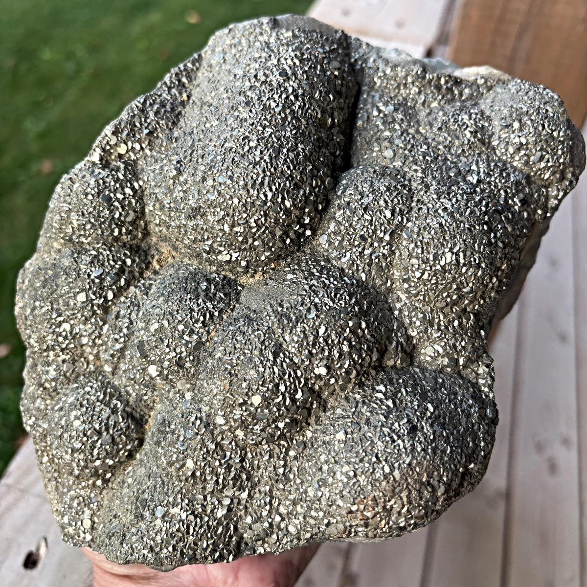 Fluorite covered with pyrite display stone for collectors
