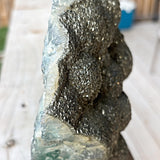 Healing fluorite crystal with pyrite energy