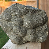 Large botryoidal fluorite with pyrite crystals