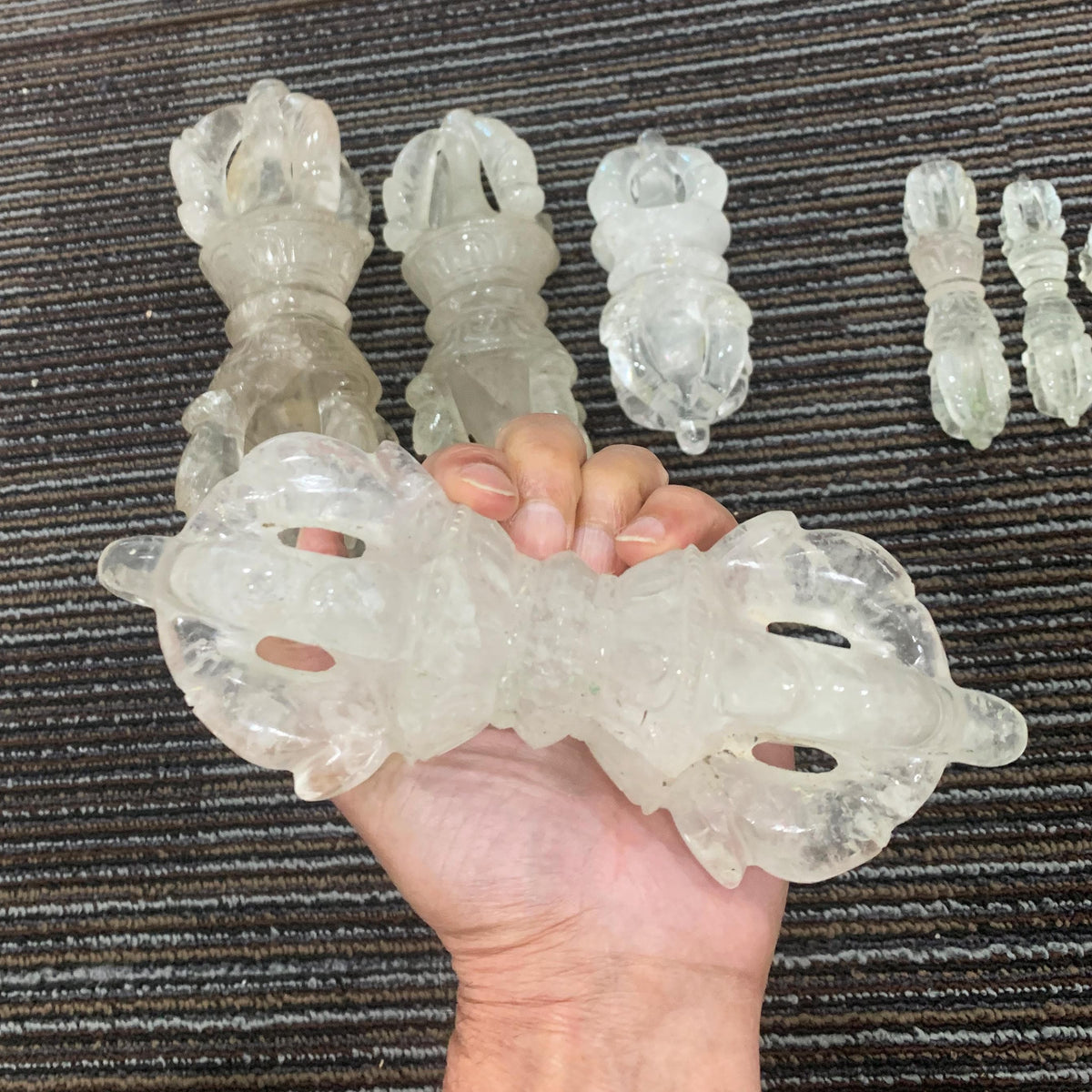 Clear crystal vajra energy cleansing