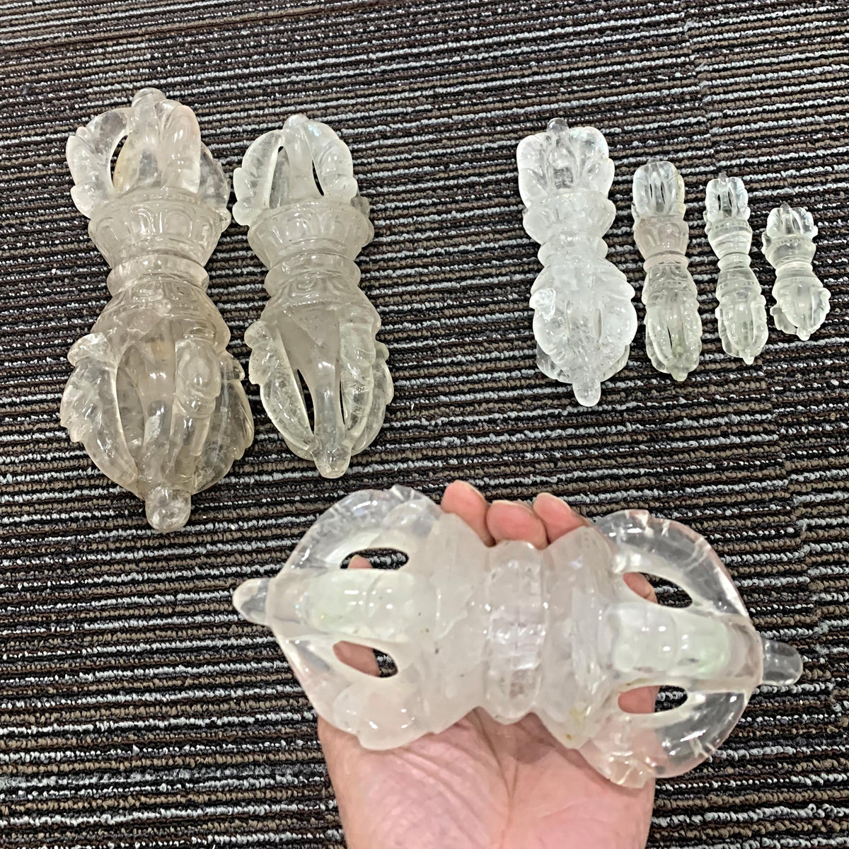 Tibetan quartz dorje for meditation