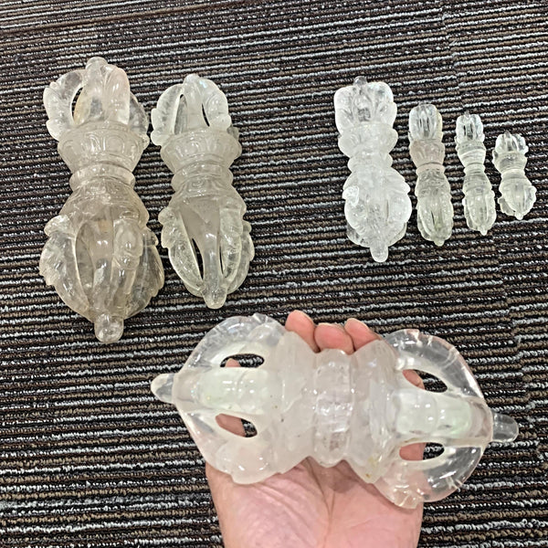 Tibetan quartz dorje for meditation