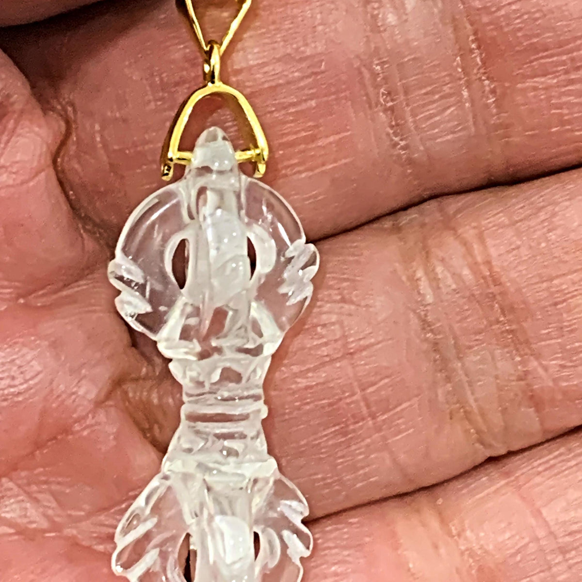 vajra clear quartz necklace