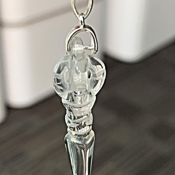 Tibetan dorje quartz pendant