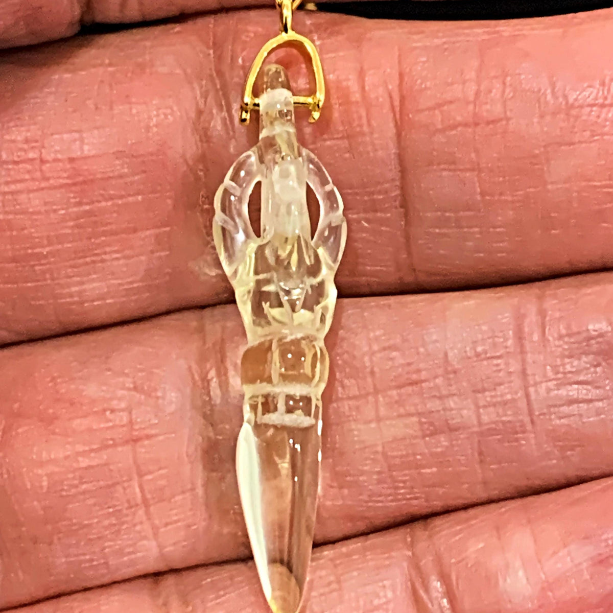 Citrine vajra dorje necklace