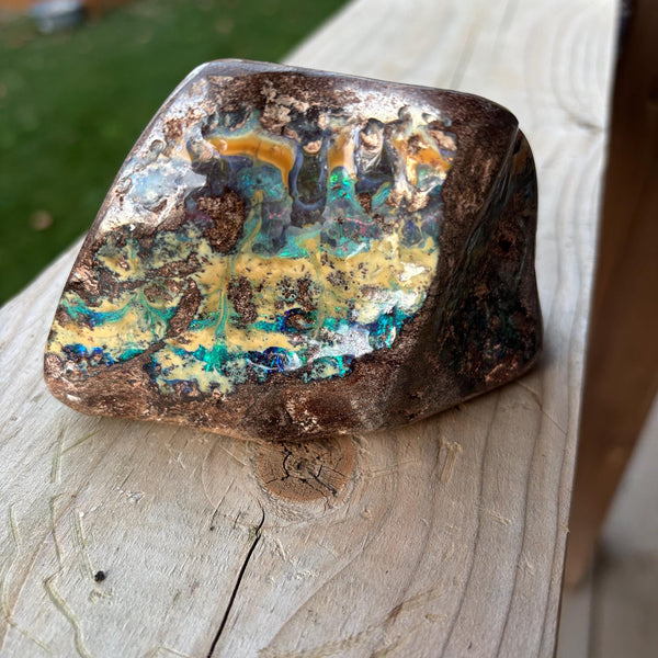 Boulder opal gemstone home decor display