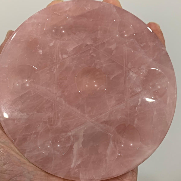 heart chakra crystal display