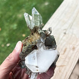 green chlorite quartz cluster