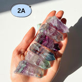 Rainbow Fluorite Point with Etched Raw Base