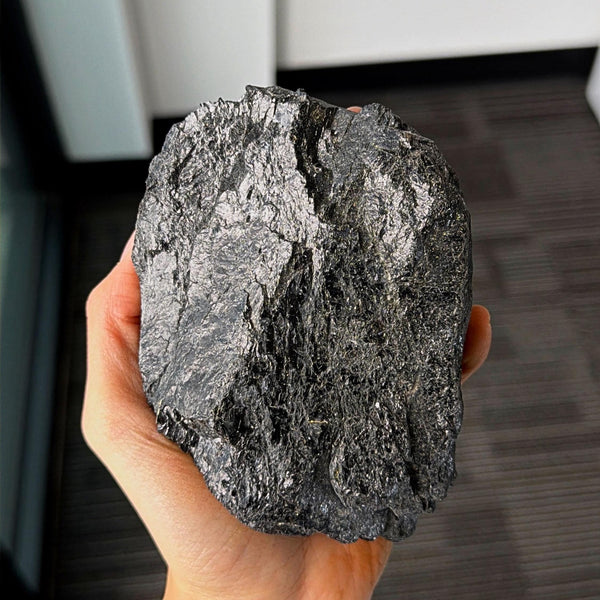 Black Tourmaline Schorl | 2 lb Large Raw Rock | Protection Crystal, VKc5