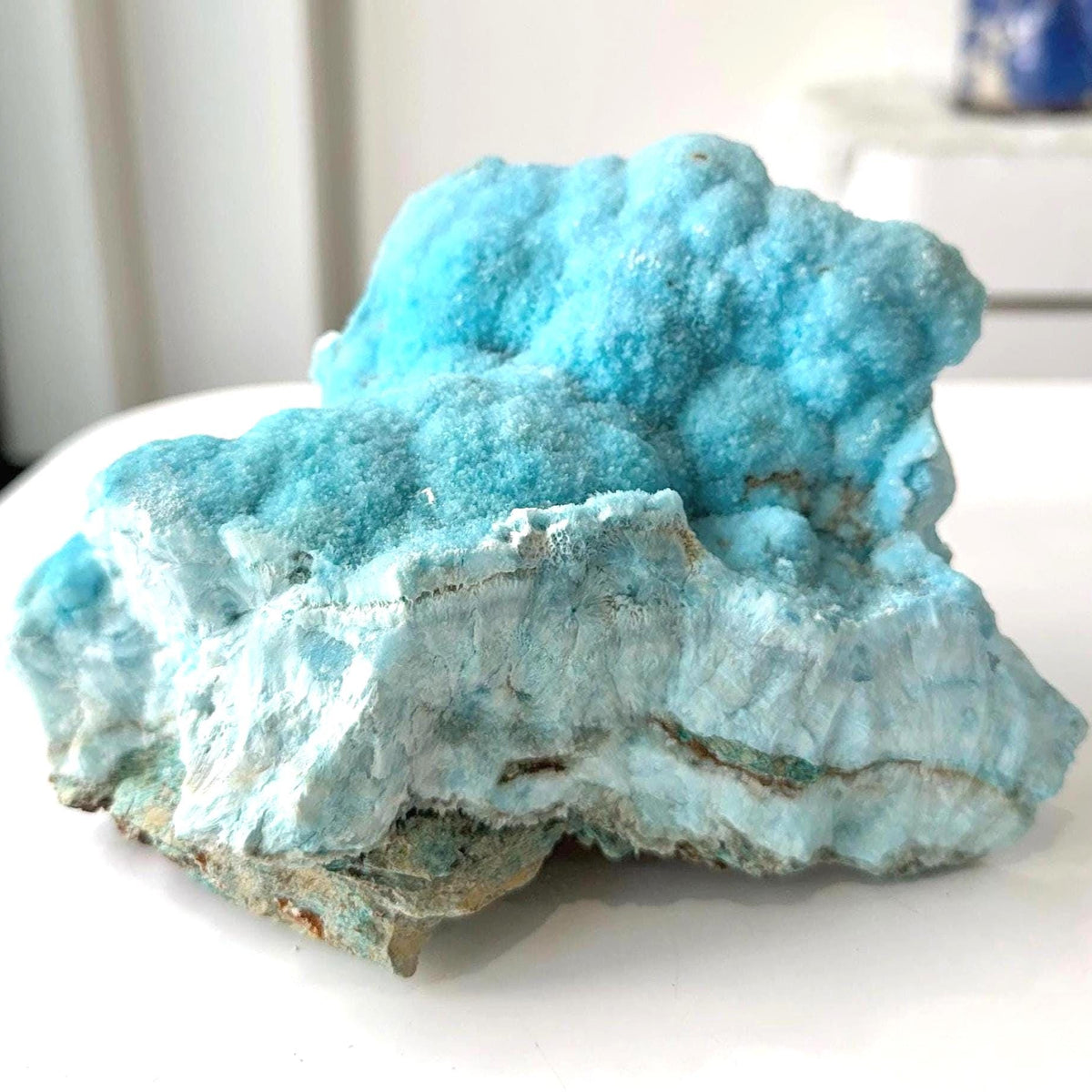 Large 3.75 lb Raw Blue Aragonite Crystal
