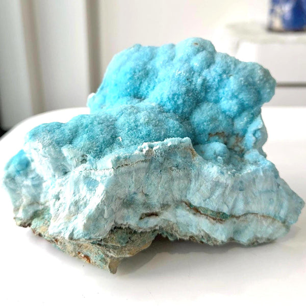 Large 3.75 lb Raw Blue Aragonite Crystal