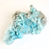 Large Blue Aragonite specimen for mineral collectors