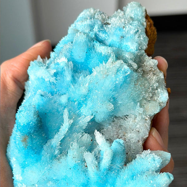 Raw Blue Aragonite stalactitic formation