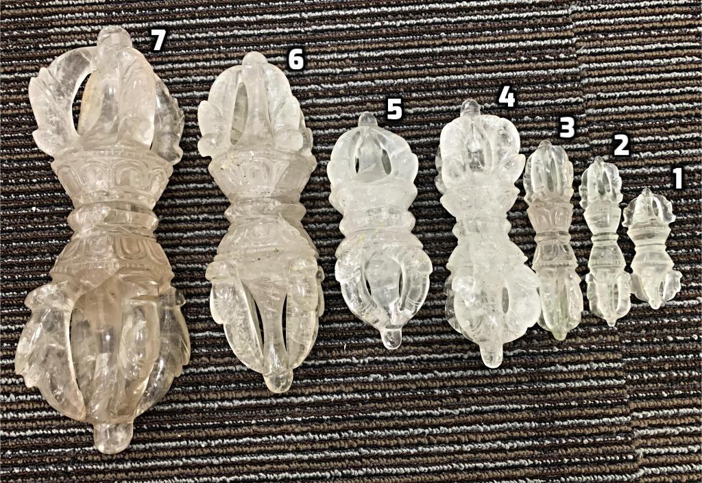 Tibetan Clear Quartz Vajra 5-Prong Dorje | Himalayan Crystal for Energy Cleansing, Meditation & Protection