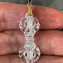 Clear quartz vajra necklace pendant