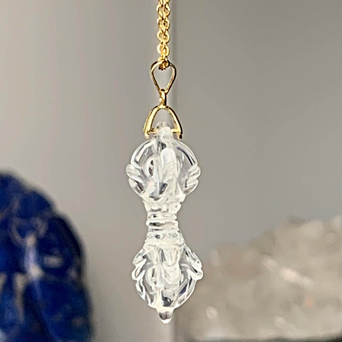 Tibetan dorje crystal necklace