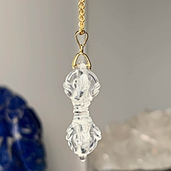 Tibetan dorje crystal necklace