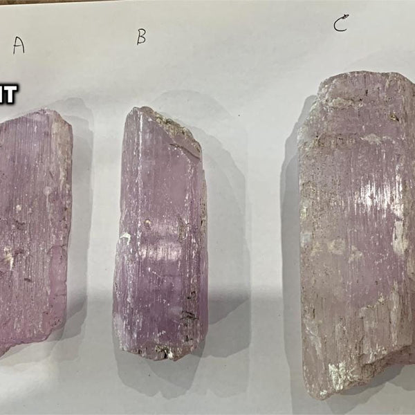 Large Raw Kunzite Crystal